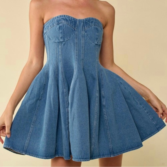 Denim Skater Dress 💕 ✨last call deleting post Sunday - Picture 2 of 2